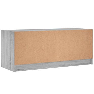 vidaXL Έπιπλο Τηλεόρασης Sonoma Γκρι 102x37x42cm με Γυάλινες Πόρτες