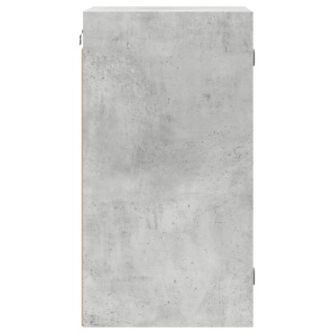 vidaXL Ντουλάπι Τοίχου Γκρι Σκυροδ. 35x37x68,5cm με Γυάλινες Πόρτες 1 τεμ.