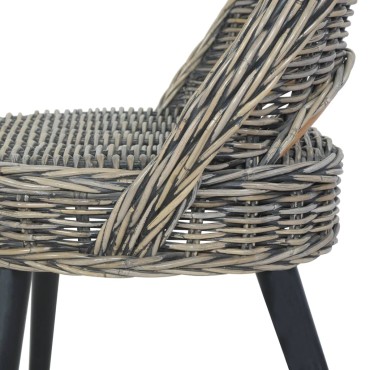 vidaXL Πολυθρόνα Μαύρη από Ρατάν Kubu 60x60x79cm 1 τεμ.