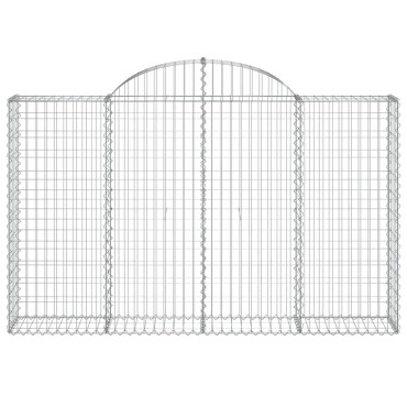 vidaXL Συρματοκιβώτια Τοξωτά 25 τεμ. 200x30x120/140 εκ. Γαλβαν. Ατσάλι