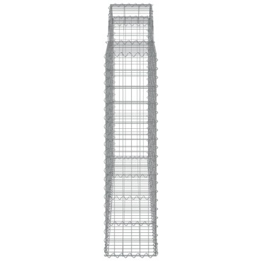 vidaXL Συρματοκιβώτια Τοξωτά 25 τεμ. 200x30x120/140 εκ. Γαλβαν. Ατσάλι