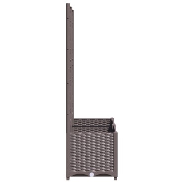 vidaXL Ζαρντινιέρα Κήπου με Καφασωτό Καφέ 80 x 40 x 136 εκ. από PP