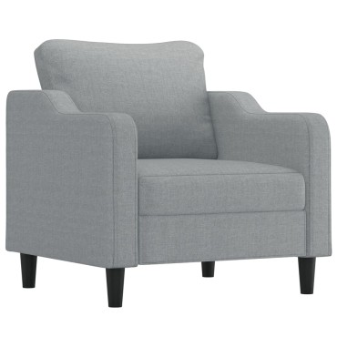 vidaXL Πολυθρόνα Ανοιχτό Γκρι Υφασμάτινη 78x77x80cm 1 τεμ. Γωνιακός