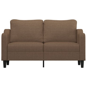 vidaXL Καναπές Διθέσιος Καφέ Υφασμάτινος 158x77x80cm 1 τεμ.