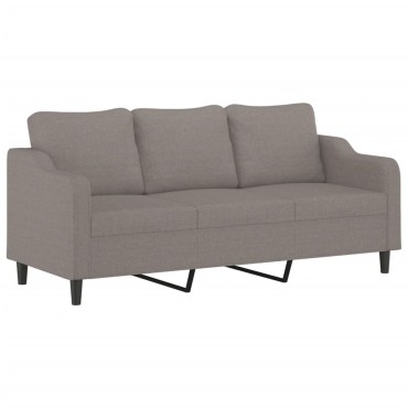 vidaXL Καναπές Τριθέσιος Taupe Υφασμάτινος 198x77x80cm 1 τεμ.