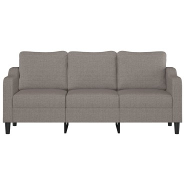 vidaXL Καναπές Τριθέσιος Taupe Υφασμάτινος 198x77x80cm 1 τεμ.