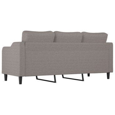 vidaXL Καναπές Τριθέσιος Taupe Υφασμάτινος 198x77x80cm 1 τεμ.