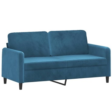 vidaXL Καναπές Διθέσιος Μπλε Βελούδινος 158x77x80cm 1 τεμ.