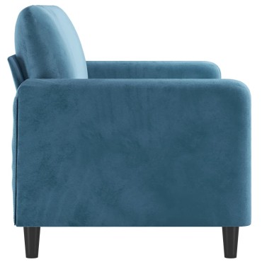 vidaXL Καναπές Διθέσιος Μπλε Βελούδινος 158x77x80cm 1 τεμ.