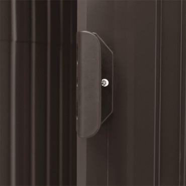 vidaXL Αποθήκη Κήπου με Ράφια Καφέ 205 x 130 x 183 εκ. Σιδερένια
