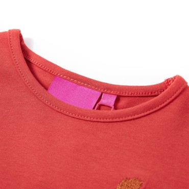 Μπλουζάκι Παιδικό Μακρυμάνικο Χρώμα Burnt Red 116