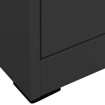 vidaXL Αρχειοθήκη Ανθρακί 46x62x102,5cm από Ατσάλι 1 τεμ.
