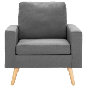 vidaXL Πολυθρόνα Ανοιχτό Γκρι Υφασμάτινη 77x71x80cm 1 τεμ.