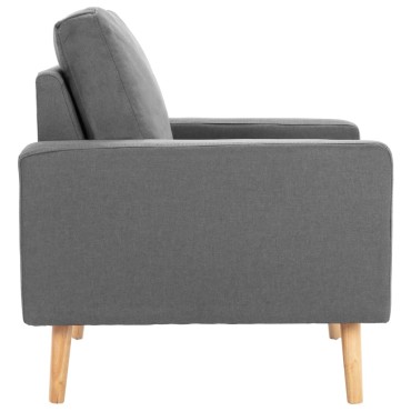 vidaXL Πολυθρόνα Ανοιχτό Γκρι Υφασμάτινη 77x71x80cm 1 τεμ.