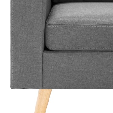 vidaXL Πολυθρόνα Ανοιχτό Γκρι Υφασμάτινη 77x71x80cm 1 τεμ.