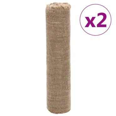 vidaXL Ρολά Γιούτας 2 τεμ. 0,5x50 μ. από 100% Γιούτα 200 gsm