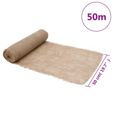 vidaXL Ρολά Γιούτας 2 τεμ. 0,5x50 μ. από 100% Γιούτα 200 gsm