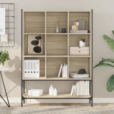vidaXL Βιβλιοθήκη Sonoma Δρυς 102x30x141,5cm από Επεξεργασμένο Ξύλο 1 τεμ.