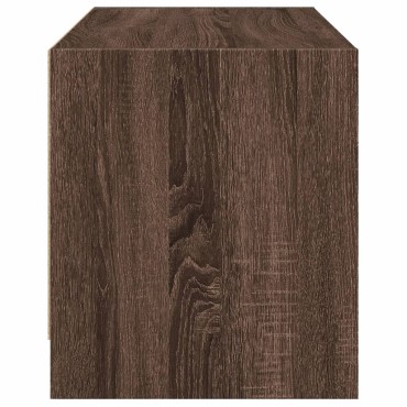 vidaXL Βοηθητικό Ντουλάπι Καφέ Δρυς 68x37x42cm Γυάλινες Πόρτες