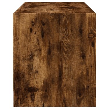 vidaXL Βοηθητικό Ντουλάπι Καπνιστή Δρυς 68x37x42cm Γυάλινες Πόρτες