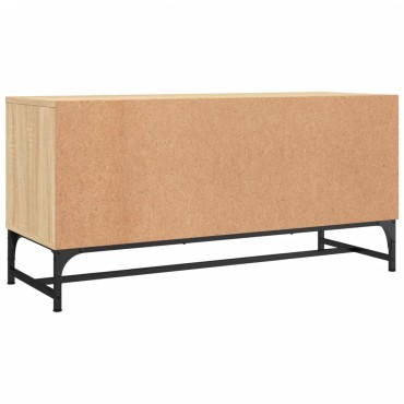 vidaXL Έπιπλο Τηλεόρασης Sonoma Δρυς 102x37x50cm με Γυάλινες Πόρτες