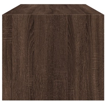vidaXL Τραπεζάκι Σαλονιού Καφέ Δρυς 102x50x42cm με Γυάλινες Πόρτες 1 τεμ.