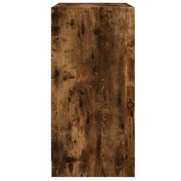 vidaXL Βοηθητικό Ντουλάπι Καπνιστή Δρυς 68x37x75,5cm Γυάλινες Πόρτες 1 τεμ.