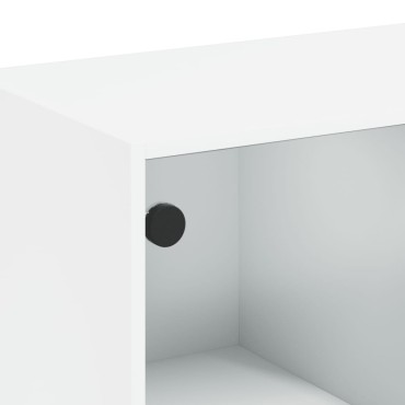 vidaXL Βιβλιοθήκη με Πόρτες Λευκή 136x37x142cm από Επεξεργ. Ξύλο 1 τεμ.