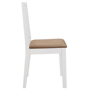 vidaXL Σετ Τραπεζαρίας 5 τεμ. Λευκό από MDF (80-120)x80x74cm