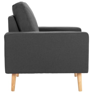 vidaXL Πολυθρόνα Σκούρο Γκρι Υφασμάτινη 77x71x80cm 1 τεμ.