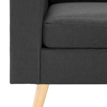 vidaXL Πολυθρόνα Σκούρο Γκρι Υφασμάτινη 77x71x80cm 1 τεμ.