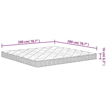 vidaXL Στρώμα Αφρού Medium Soft 200x200cm 1 τεμ. - Διπλό