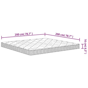 vidaXL Στρώμα Αφρού Medium Soft 200x200cm 1 τεμ. - Διπλό