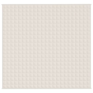 vidaXL Κουβέρτα Βαρύτητας Ανοιχτό Κρεμ 220 x 235 εκ. 15 κ. Υφασμάτινη