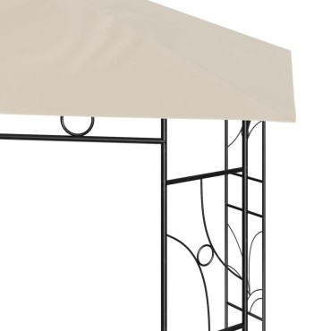 vidaXL Κιόσκι Κρεμ 3 x 3 x 2,7 μ. 160 γρ./μ²