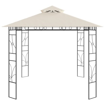 vidaXL Κιόσκι Κρεμ 4 x 3 x 2,7 μ. 160 γρ./μ²
