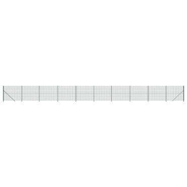 vidaXL Συρματόπλεγμα Περίφραξης Πράσινο 2,2x25 μ. με Βάσεις Φλάντζα