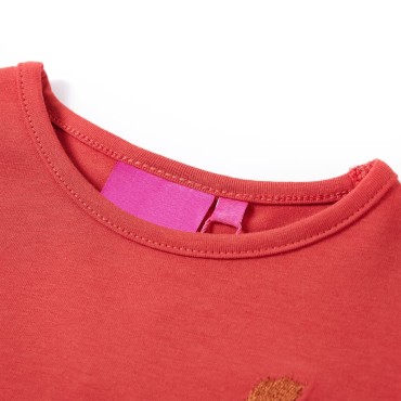 Μπλουζάκι Παιδικό Μακρυμάνικο Χρώμα Burnt Red 140