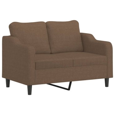 vidaXL Καναπές Διθέσιος Καφέ Υφασμάτινος 138x77x80cm 1 τεμ.