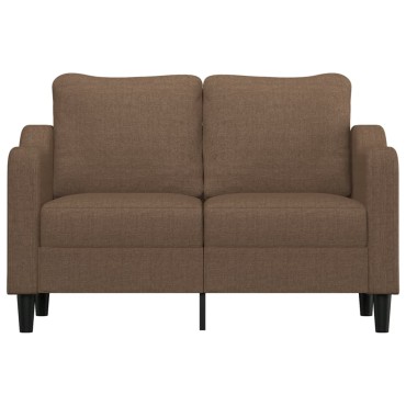 vidaXL Καναπές Διθέσιος Καφέ Υφασμάτινος 138x77x80cm 1 τεμ.