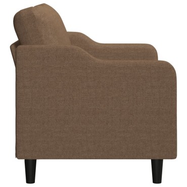 vidaXL Καναπές Διθέσιος Καφέ Υφασμάτινος 138x77x80cm 1 τεμ.