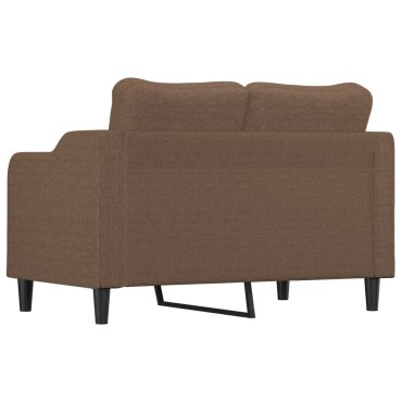 vidaXL Καναπές Διθέσιος Καφέ Υφασμάτινος 138x77x80cm 1 τεμ.