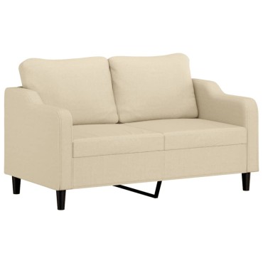 vidaXL Καναπές Διθέσιος Κρεμ Υφασμάτινος 158x77x80cm 1 τεμ.