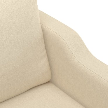 vidaXL Καναπές Διθέσιος Κρεμ Υφασμάτινος 158x77x80cm 1 τεμ.