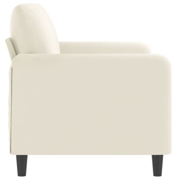 vidaXL Καναπές Διθέσιος Κρεμ Βελούδινος 158x77x80cm 1 τεμ.