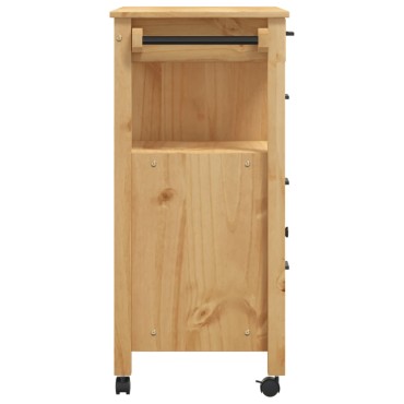 vidaXL Τρόλεϊ Κουζίνας MONZA 84x40x88,5cm από Μασίφ Ξύλο Πεύκου 1 τεμ.