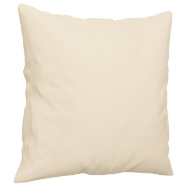 vidaXL Καναπές Διθέσιος Beige Ύφασμα Μικροϊνών με Μαξιλάρια 210x77x80cm 1 τεμ.