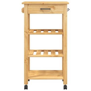 vidaXL Τρόλεϊ Κουζίνας MONZA 48x40x90cm από Μασίφ Ξύλο Πεύκου 1 τεμ.