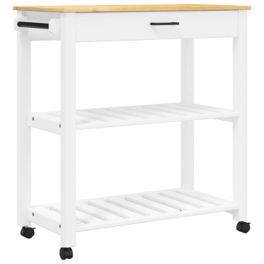 vidaXL Τρόλεϊ Κουζίνας MONZA 84x40x90cm από Μασίφ Ξύλο Πεύκου 1 τεμ.