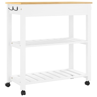 vidaXL Τρόλεϊ Κουζίνας MONZA 84x40x90cm από Μασίφ Ξύλο Πεύκου 1 τεμ.